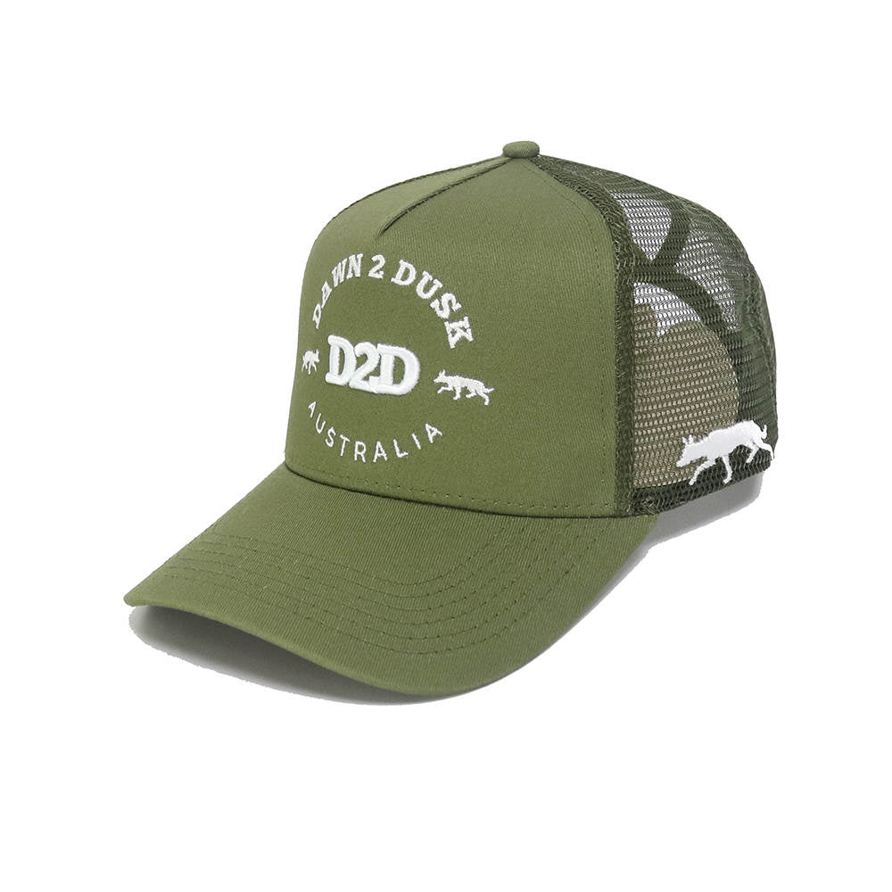 Signature Kelpie Trucker - Olive Green