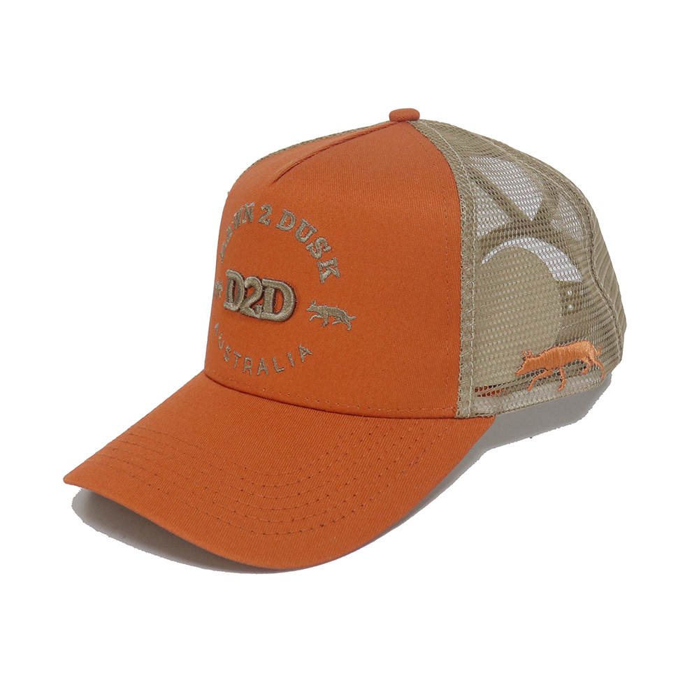 Signature Kelpie Trucker - Burnt Orange & Taupe