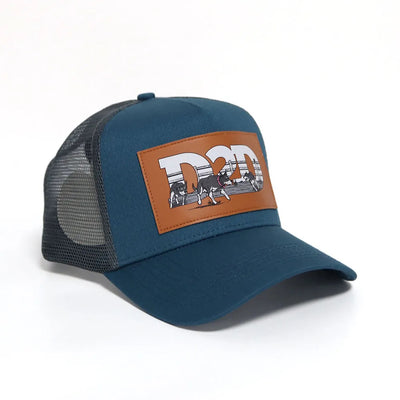 Hardest Workers Trucker - Teal & Grey