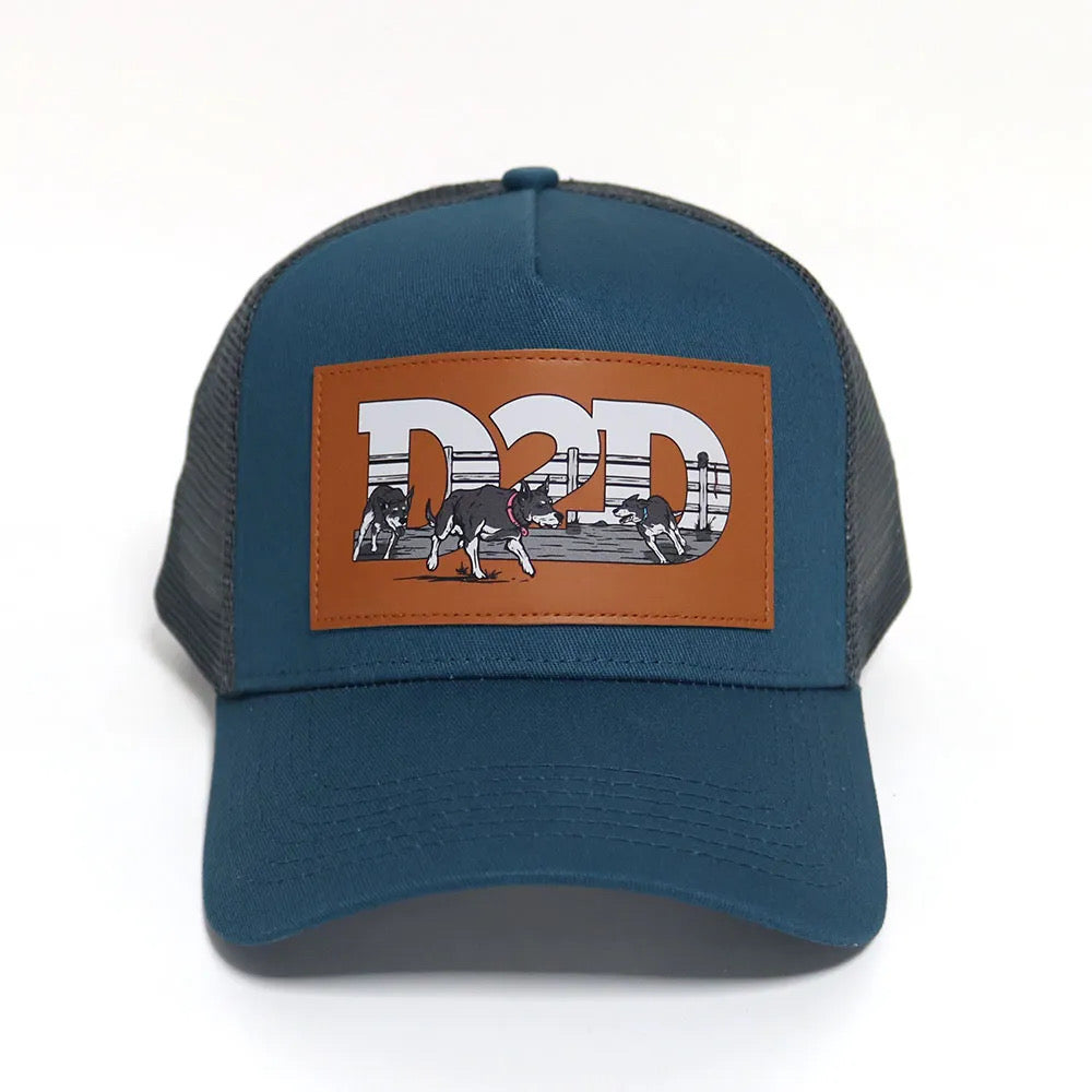 Hardest Workers Trucker - Teal & Grey