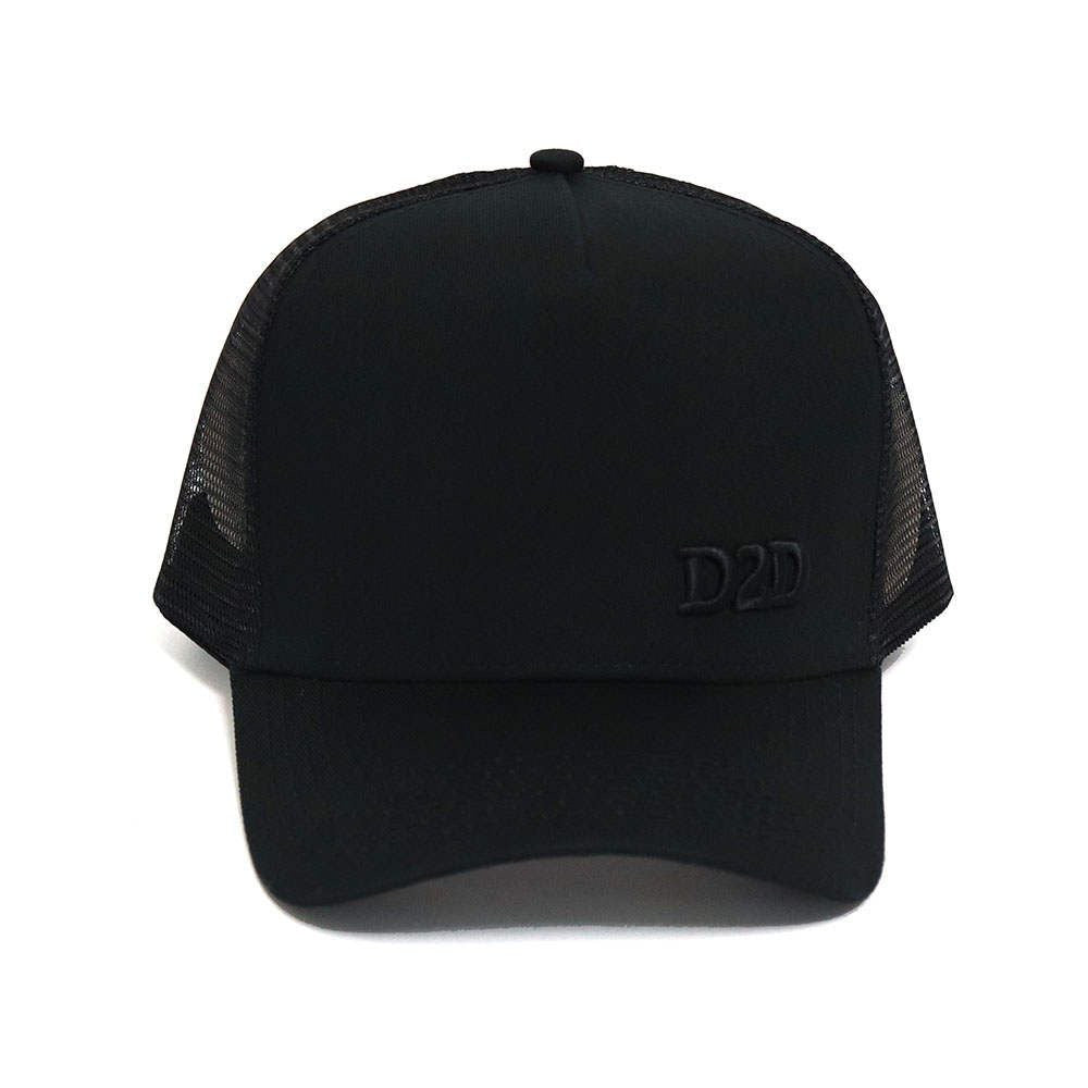 High Rise - Black on Black Trucker